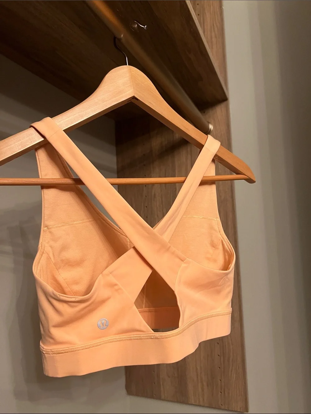 lululemon athletica Peach V-Neck Strappy Sports Bra